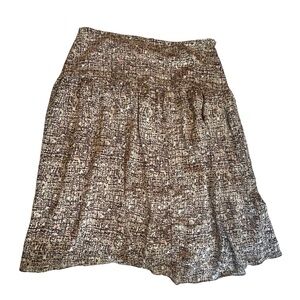 George Light Brown Patterned Midi Skirt